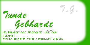 tunde gebhardt business card